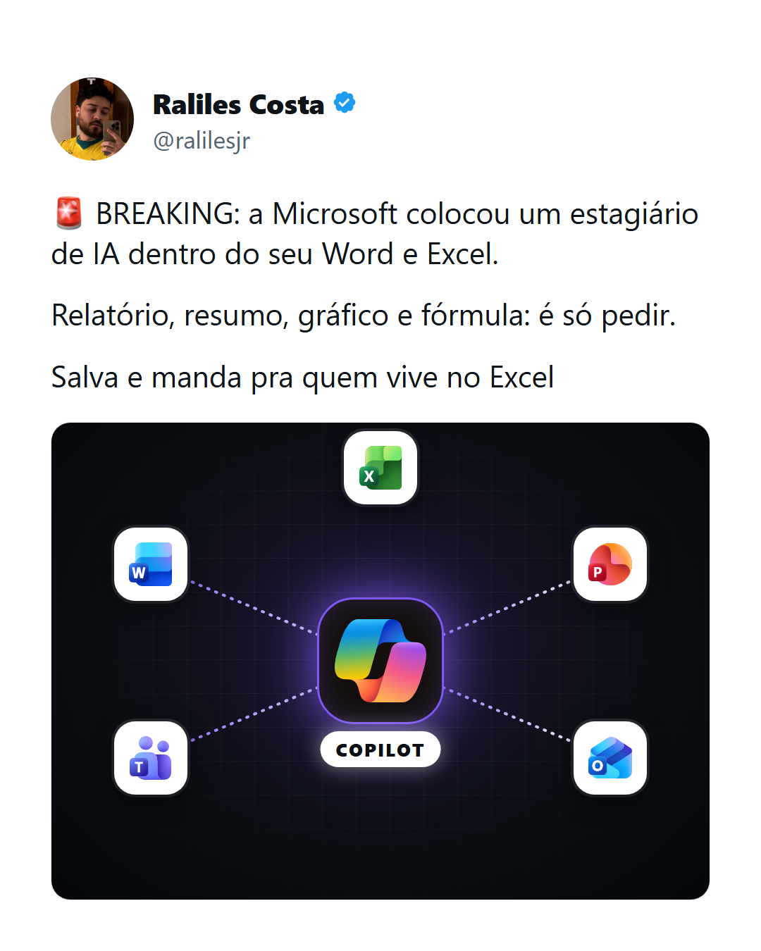 Copilot no Word e no Excel: o estagiário de IA que já está no seu Office